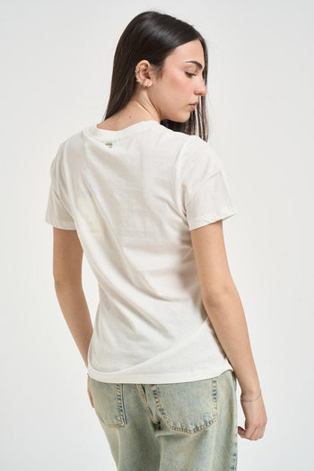 T-shirt donna girocollo bianca - 3