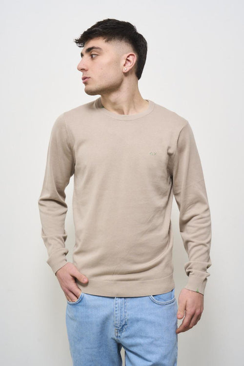 Maglia uomo girocollo sabbia