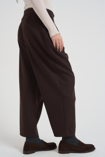 Pantalone donna balloon marrone - 5