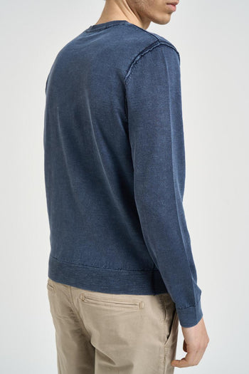 Maglia uomo effetto mélange blu - 4
