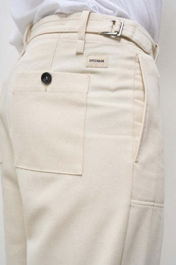 Men's regular fit cream trousers - 4