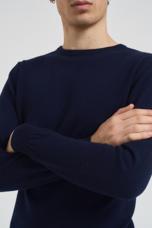 Maglia uomo girocollo blu - 2