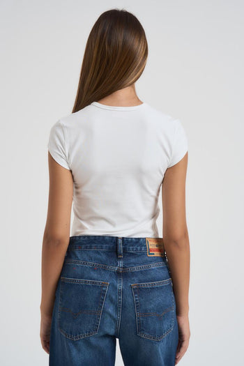 T-shirt donna bianca T-Angie logo cut-out - 3