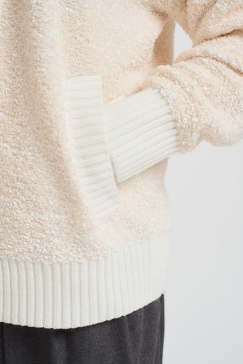 Cardigan donna strutturato panna - 4