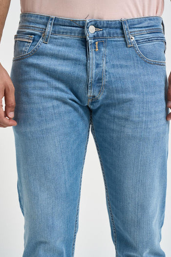 Jeans uomo straight in denim chiaro - 4