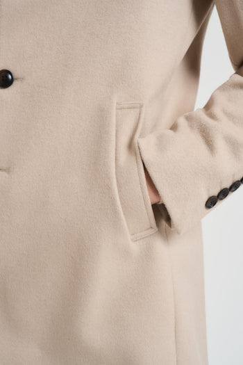 Cappotto uomo monopetto beige - 4