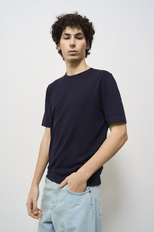 T-shirt uomo girocollo blu