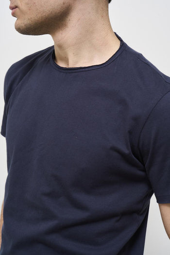 Men's blue crew neck t-shirt - 3