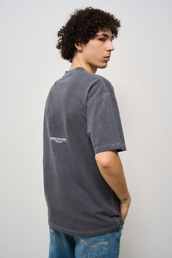 T-shirt uomo girocollo grigia - 5