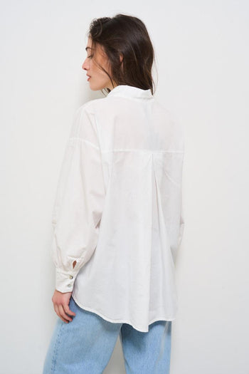 Camicia donna bianca con nodo - 3