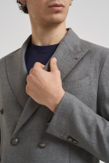 Giacca uomo doppiopetto grigio - 3