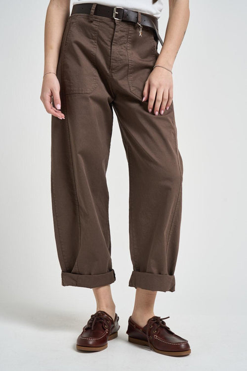 Pantalone donna carrot fit moro