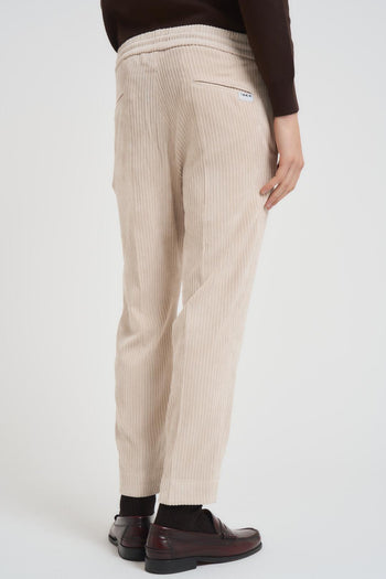 Pantalone uomo a coste panna - 3