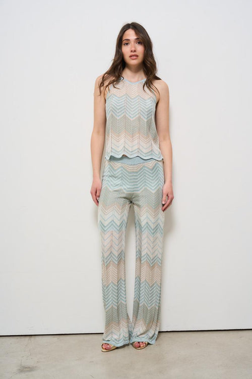 Top donna in maglia multicolor - 1