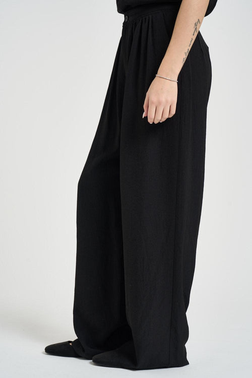 Pantalone donna a palazzo nero - 2