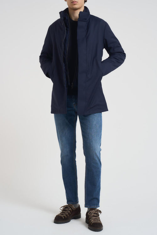 Giubbotto uomo blu.
