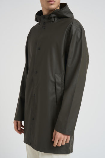 Giubbotto uomo impermeabile verde militare - 4