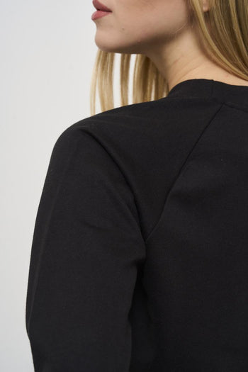 Women's sweatshirt with black rhinestones - 7