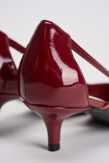 Décolleté donna in vernice bordeaux - 7