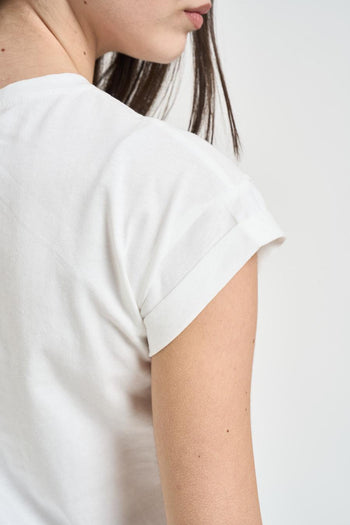 T-shirt donna girocollo bianca - 4