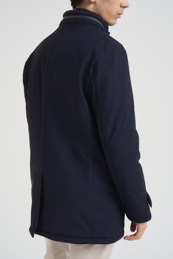Giubbotto trench midi uomo blu notte - 4