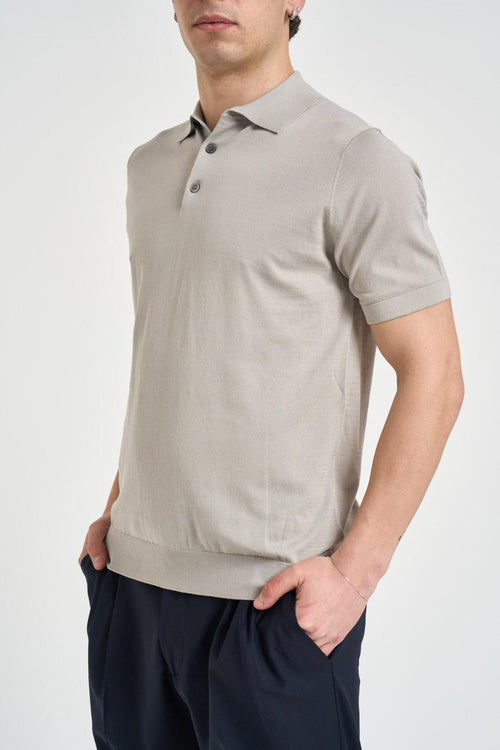 Polo uomo in maglia grigia - 2