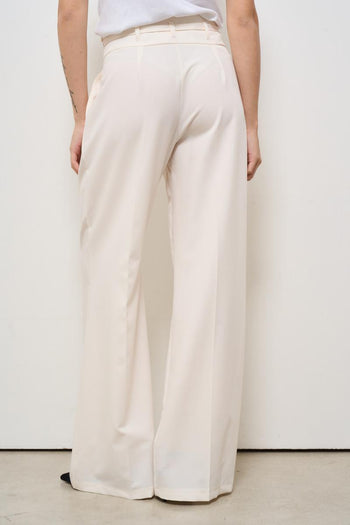 Pantalone donna a palazzo burro - 5