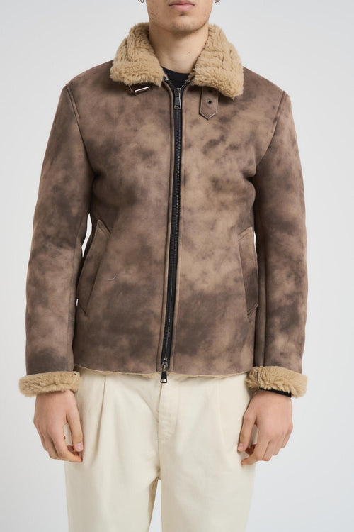 Giubbotto uomo ecomontone marrone - 2