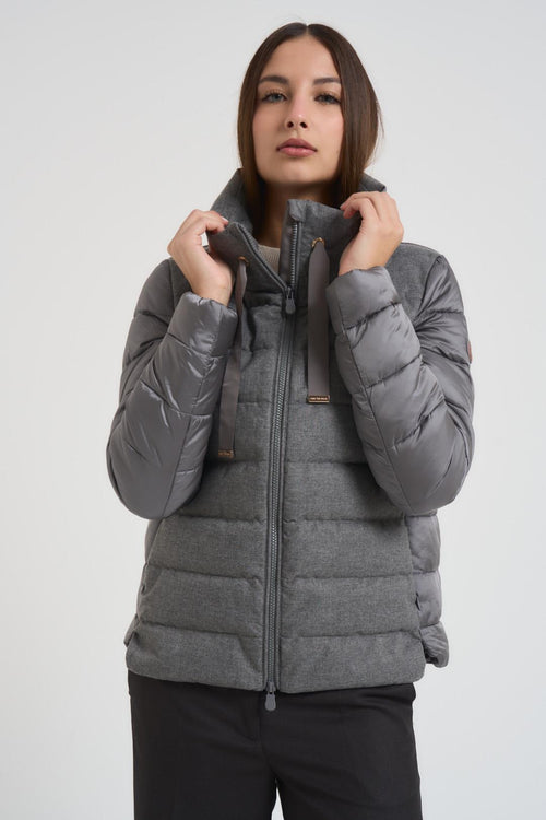 Piumino donna trapuntato grigio