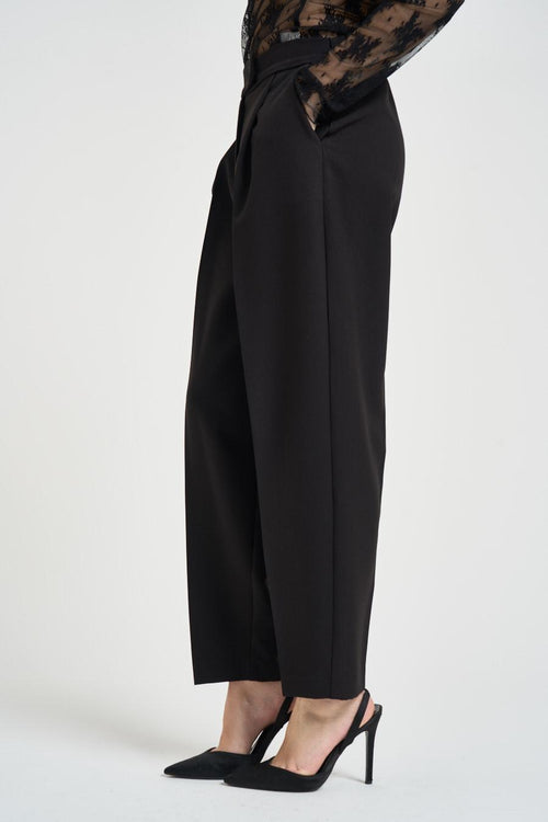 Pantalone donna barrel nero - 2