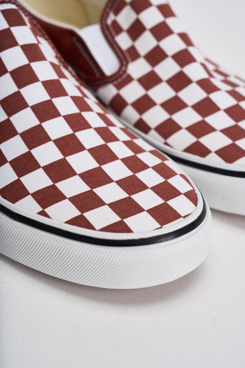 Sneakers uomo Classic slip-on scacchi rossa - 4