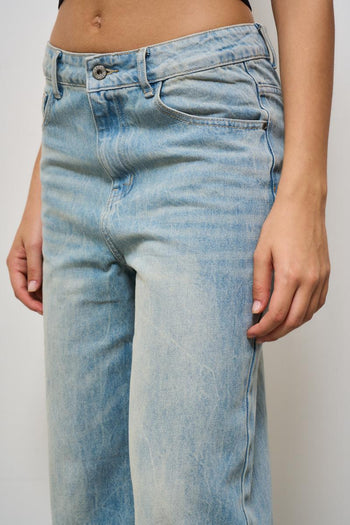 Jeans donna baggy in denim chiaro - 5