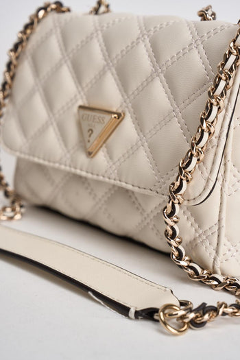 Borsa donna matelassé a tracolla bianca - 4