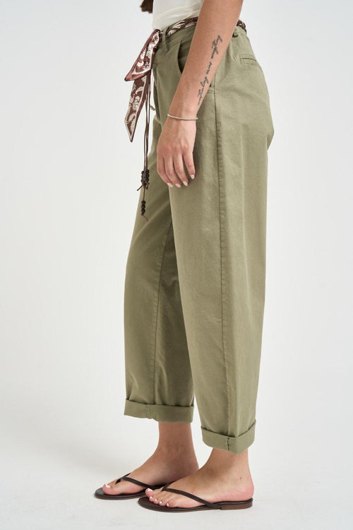 Pantalone donna verde militare - 2