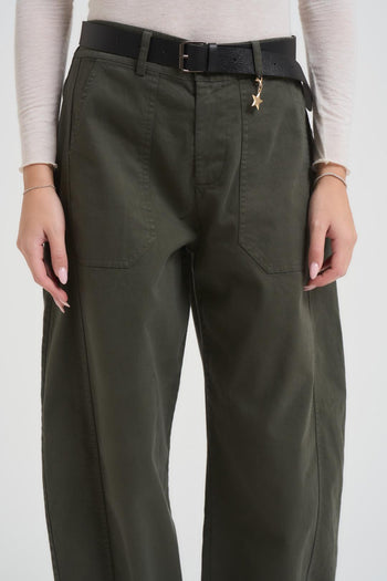 Jeans donna regular verde militare - 5