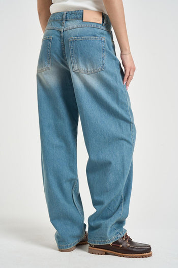 Jeans donna loose in denim medio - 4