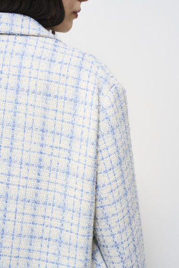 Giacca donna tartan celeste - 6