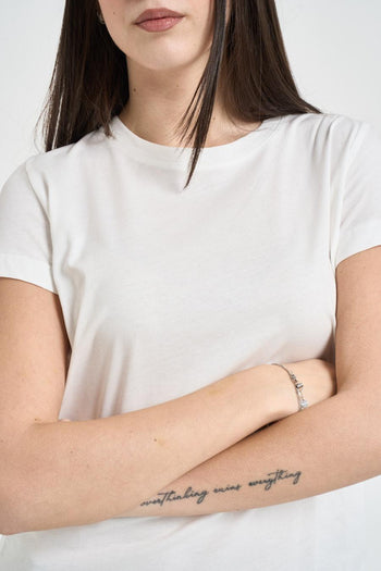 T-shirt donna girocollo bianca - 3