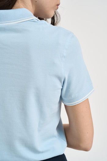 Polo donna azzurra - 4