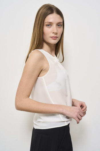 White Draped Women's Top - 3