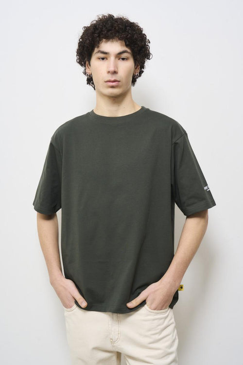 T-shirt uomo girocollo verde militare