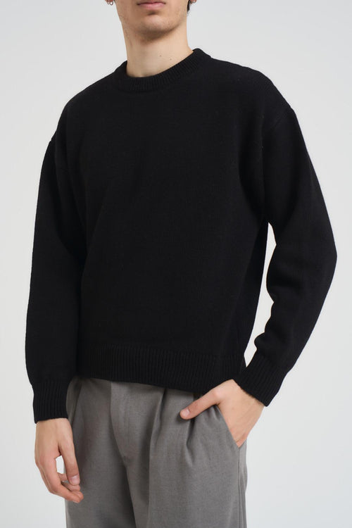 Maglia uomo nera girocollo