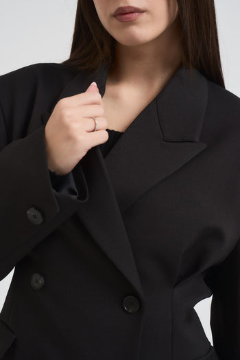 Giacca donna doppiopetto nera - 4