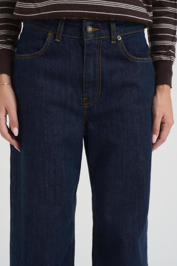 Jeans donna con risvolto denim scuro - 4