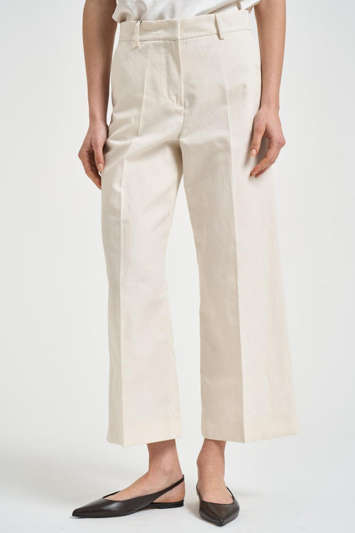 Pantalone donna dritto panna