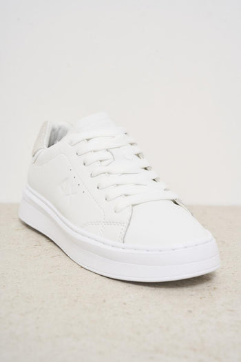Sneakers donna bianca e argento - 4