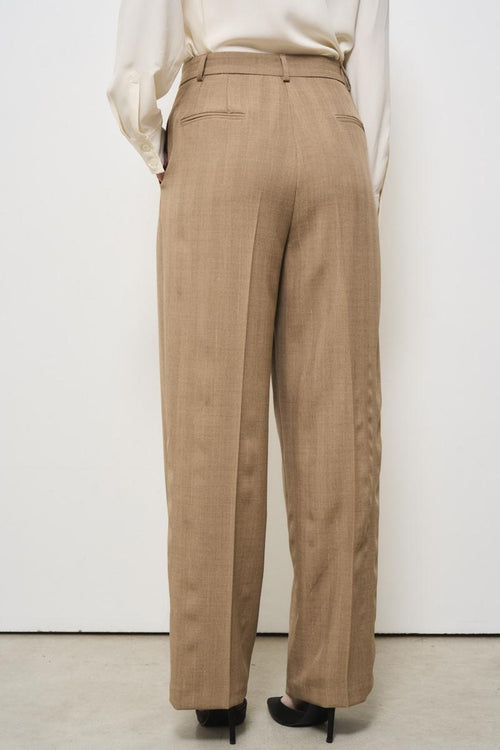 Women's trousers tobacco lurex pinstripe - 2