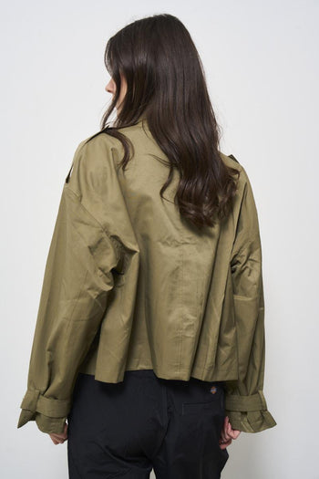 Military green women's jacket - 8