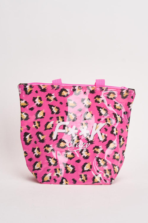 Mini bag donna con stampa animalier fucsia - 1
