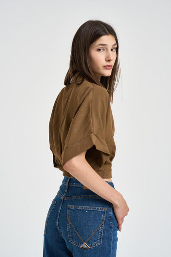 Camicia donna cropped moro - 5